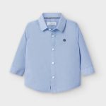 Camisa manga comprida oxford básica bebé menino