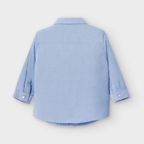 Camisa manga comprida oxford básica bebé menino - Image 2