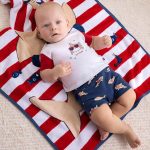 Conjunto calções estampado malha recém nascido menino