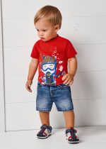 Bermuda ganga soft denim ECOFRIENDS bebé menino
