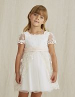 Vestido tule bordado menina