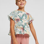 Blusão estampada rapariga