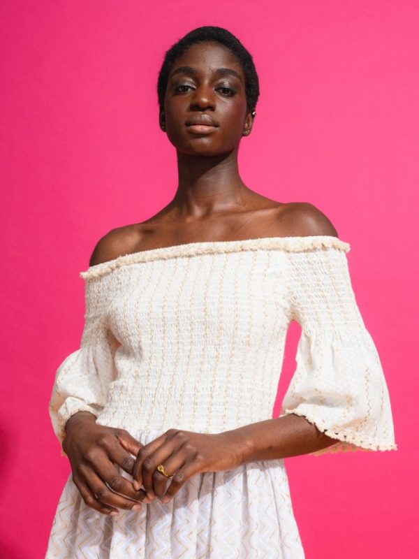 Vestido off the shoulder branco - Image 2