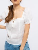 Blusa de linho manga balão - Image 2