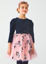 VESTIDO VELUDO COMBINADO TULE MENINA - Image 2