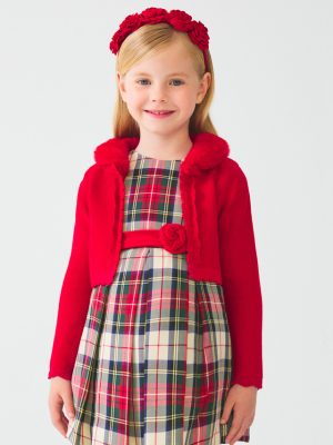 BOLERO TRICOT GOLA PELO MENINA