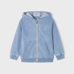 Sweat com capuz e fecho de algodão