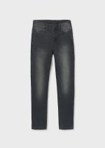 Calças slim fit com algodão sustentável