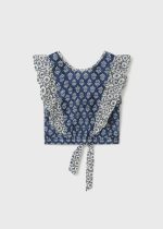 Blusa combinada com folhos de algodão - Image 5