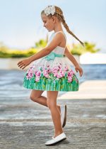 Vestido estampado de algodão menina