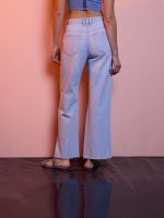 Calças denim com dupla cintura - Image 5