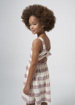 Vestido riscas piqué rapariga - Image 3