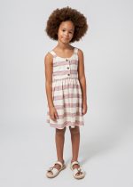 Vestido riscas piqué rapariga - Image 2