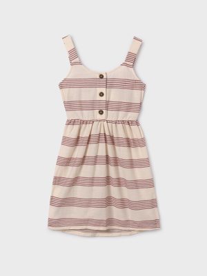 Vestido riscas piqué rapariga