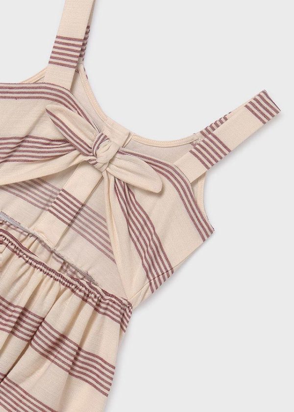Vestido riscas piqué rapariga - Image 7