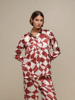 Camisa estampado acetinado