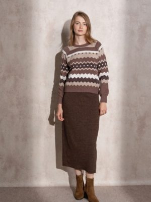 Camisola de malha jaquard